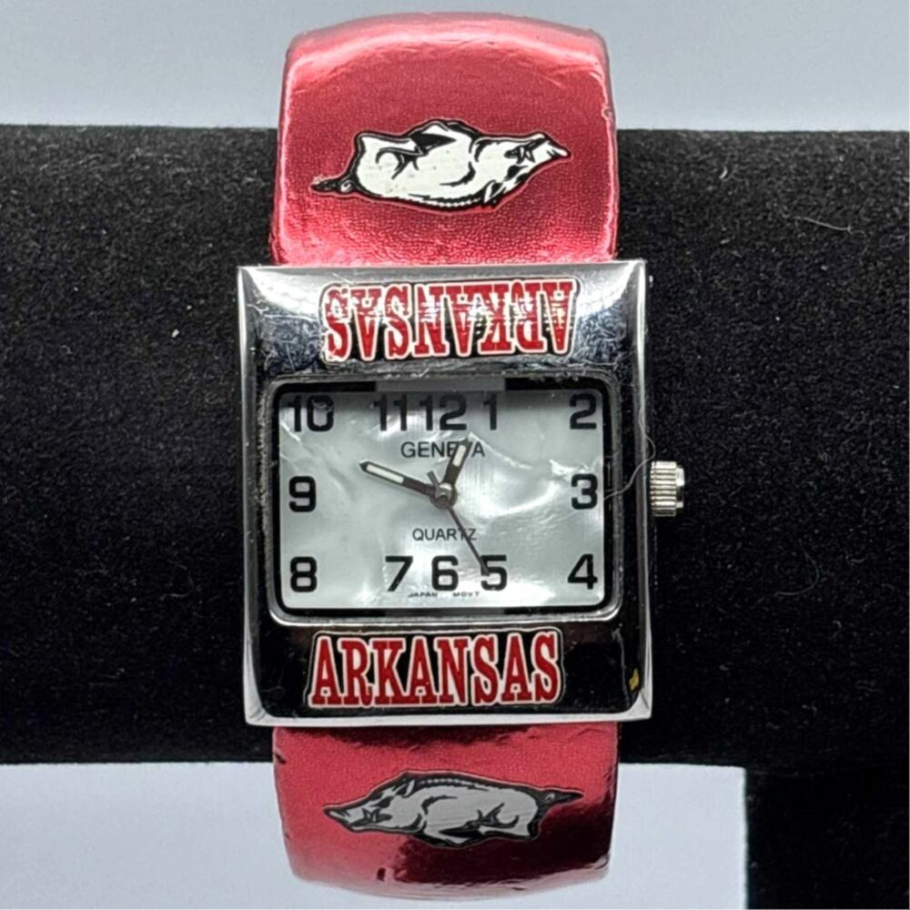 Red Arkansas Cuff Watch